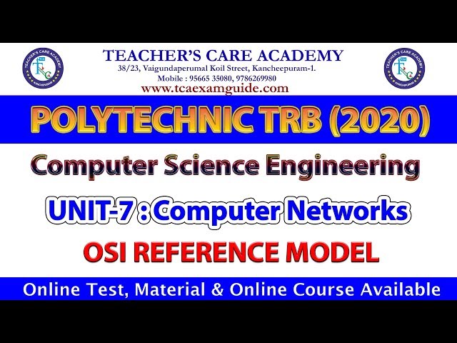 Polytechnic TRB : CSE (OSI Model)