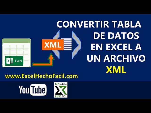 Convert Excel data table to XML file