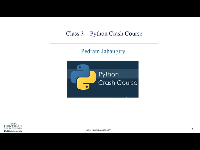 Python Crash Course Part 4 Numpy