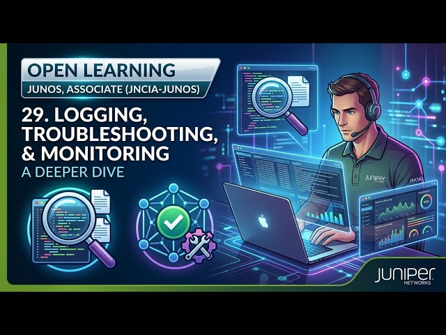 Open Learning- Junos, Associate (JNCIA-Junos)- 29. Logging, Troubleshooting, and Monitoring - A...