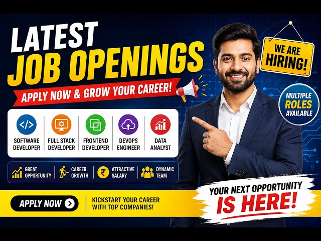 🔥 Latest IT Job Openings 2026 | Urgent Hiring | Software & Full Stack Jobs