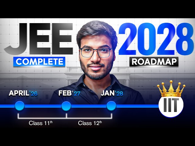 JEE 2028 : PERFECT 2 Year Roadmap from Class 11 to IIT