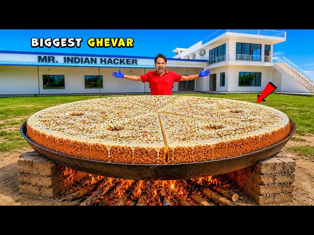 We Cook World's Biggest Ghevar -  दुनिया का सबसे बड़ा घेवर | Sweet Cake 🎂
