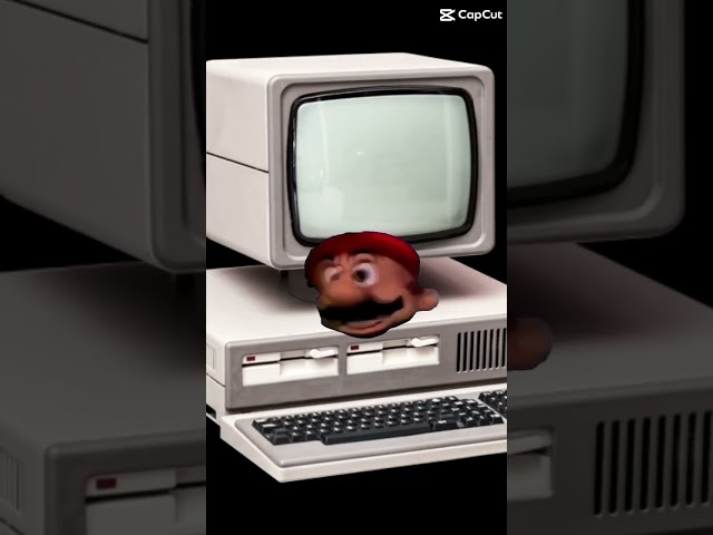 Oh,nice computer you got here can I have it? Mario meme #shorts #mario #memes #nintendo #retrogaming