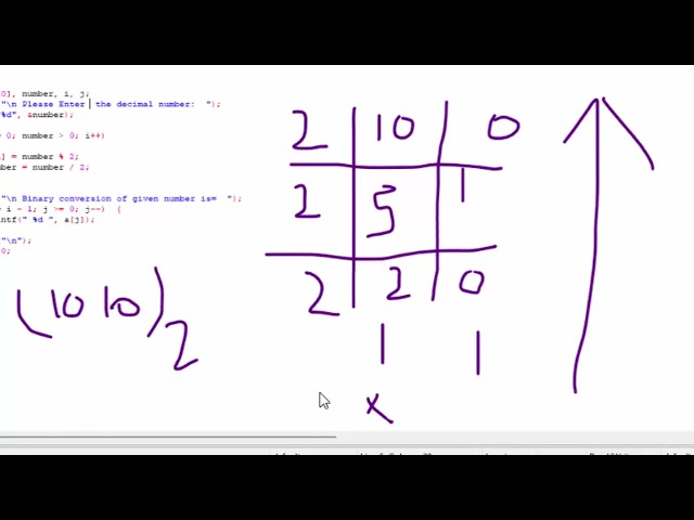 Decimal to binary Conversion software in C Language@COMPUTEREXCELSOLUTION