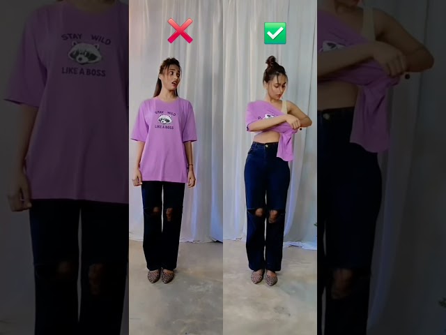 T-shirt Hack 😱 #shorts #fashion#trendinghacks#hack#tshirt #ashortaday #diy #viral