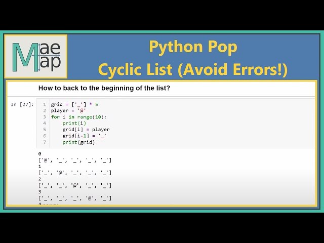Python Pop: Cyclic Lists (Avoid Index Errors)