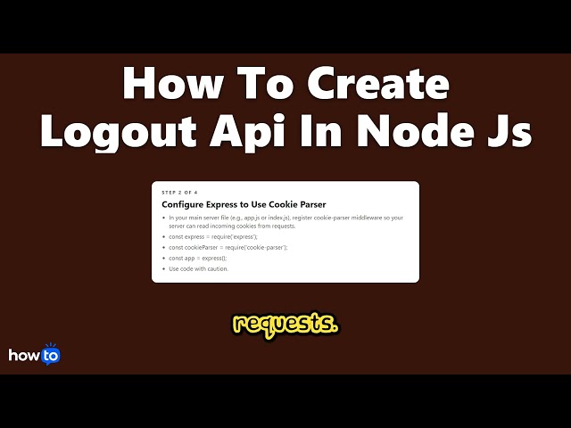 How to create logout api in node js (Step by Step)