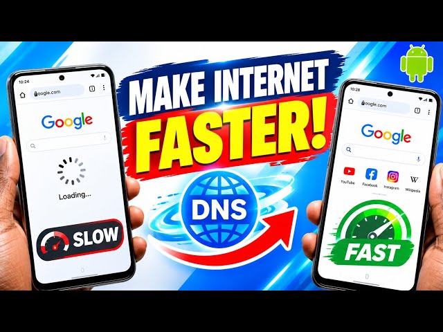 How to improve internet speed on Android Umusing private DNS.