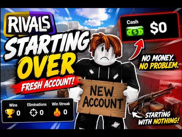 Roblox RIVALS Starting from NOTHING! || ControllerCrazy LIVE 🔴