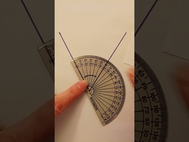 How to measure an angle with a protractor. GCSE foundation maths.