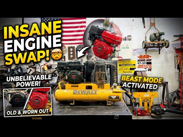 CHANGEMENT DE MOTEUR FACILE sur un compresseur d'air thermique DeWalt