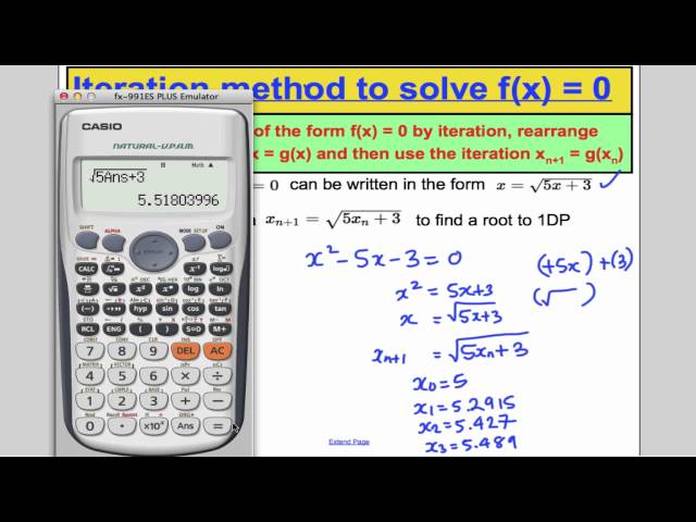 A-Level Maths Edexcel Numerical Methods - Iteration (L9) Core 3 Edexcel A-Level Maths