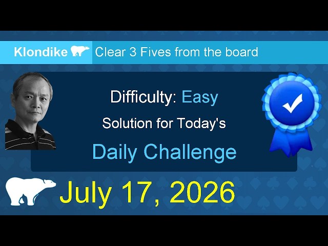 Microsoft Solitaire Collection: Klondike - Easy - July 17, 2026