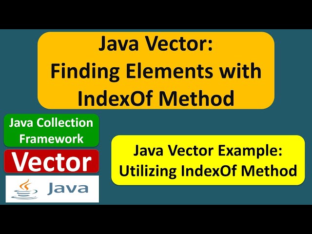 Java Vector: Finding Elements with IndexOf Method | Java Collection Framework