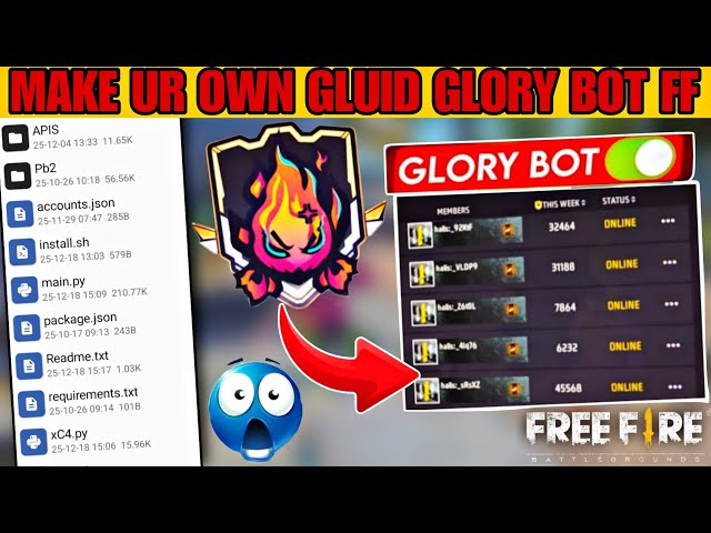 HOW TO MAKE GUILD GLORY BOT FREE FIRE