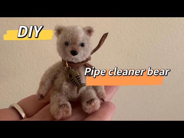 DIY cute bear out of pipe cleaners#diy #diytutorial #easycraft #pipecleanercrafts #teddybear