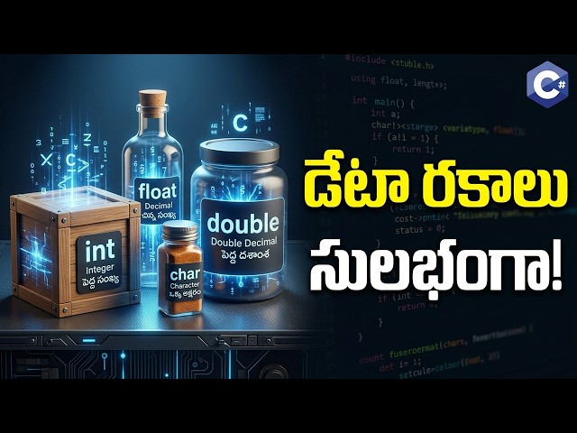 Variables & Data Types in C Programming in Telugu | Learn in 10 Minutes