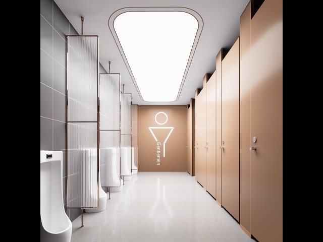 Modern Public Toilet Rendering in D5 Render, Step by Step Tutorial