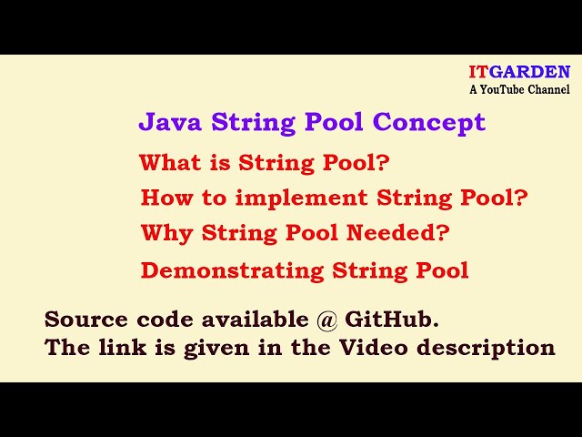 Core Java Interview Question - What is String Pool and use of String Pool