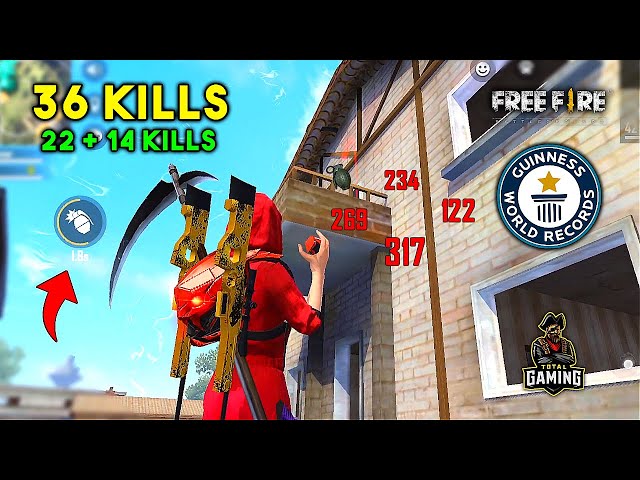 World Record? 36 Kills in Duo vs Squad Must Watch Gameplay - Garena Free Fire