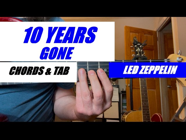 Ten Years Gone - Led Zeppelin Solo Guitar Lesson 🎸Signature Guitar Lines & Chords 