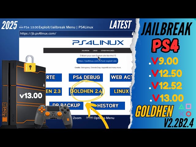 How to Jailbreak PS4 9.00 to 13.00 GoldenHen V2.2b2.4