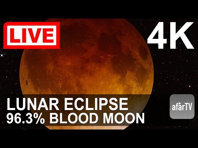 🌕 LIVE: Lunar Eclipse in 4K! Near-Total “Blood Moon” | August 27–28, 2026