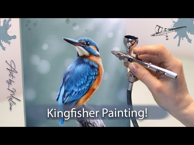 Airbrush Painting of a Kingfisher