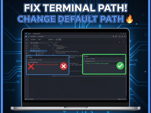 How to change VScode terminal Path | File not Found in the directory error solved | 2mins tutorial