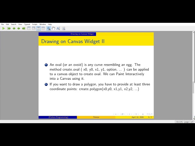 Python GUI Programming-Tkinter Canvas Widget