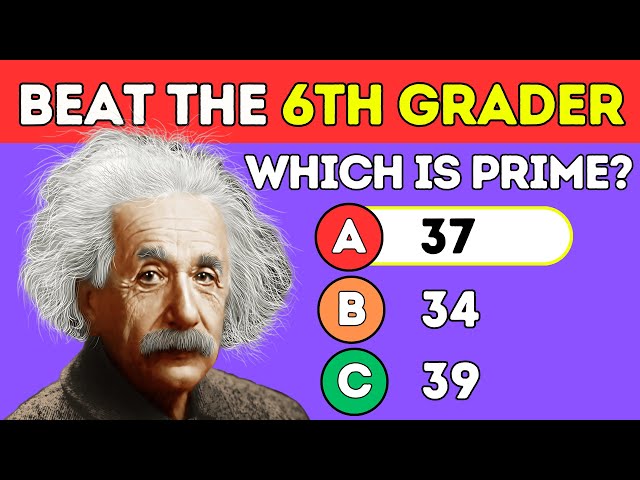 Are You Smarter Than a 6th Grader 🧠🤓 Only 1% Pass This 6th Grade Math Trivia Quiz 🧠