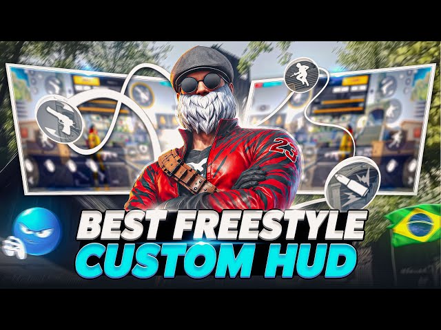 BEST 3 FINGER CUSTOM HUD 😳 CODE ☠️⚙️ 3 FINGER FREESTYLE CUSTOM HUD IN FREE FIRE | TOP 3 BEST HUD