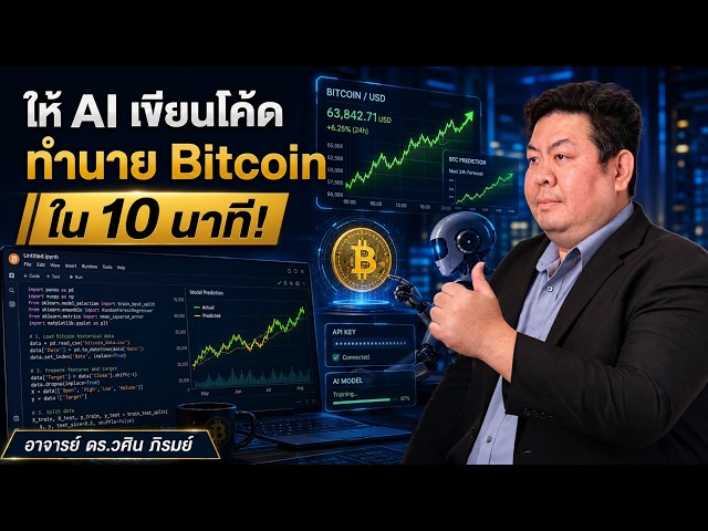 Using AI to write code for Bitcoin price prediction with Python + CoinGecko API + Google Colab
