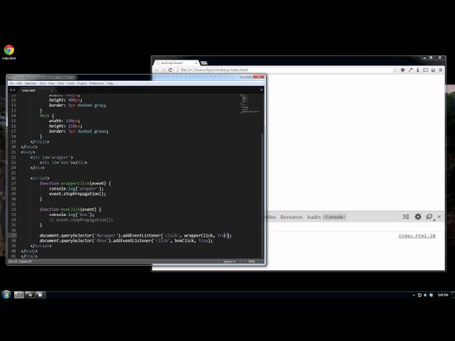 JavaScript Events - Part 3 - stopPropagation()