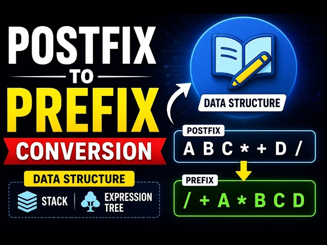 Postfix to Prefix Conversion | Data Structures