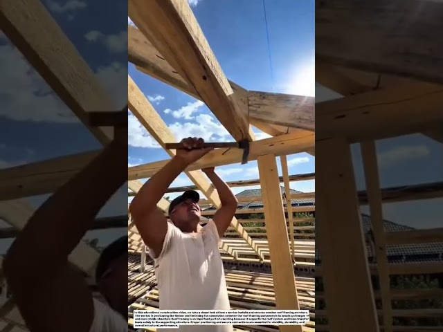 Smart Roof Framing Technique! How Workers Secure Wooden Rafters | Construction Education.