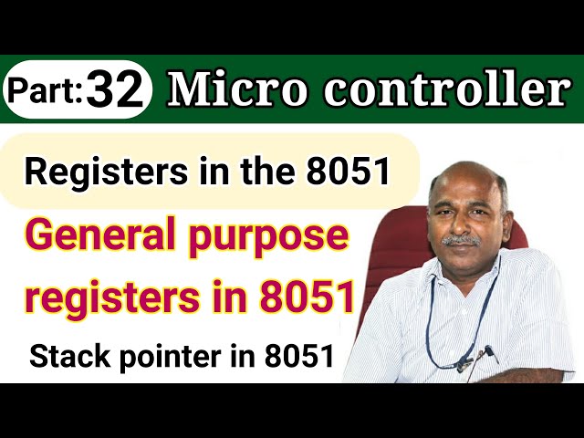 Registers in the 8051 microcontroller in tamil
