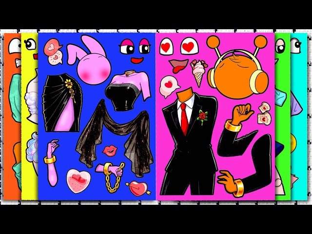 [Sticker Book ASMR] Incredibox Sprunki - OREN Goes Crazy Over a Secret Date with PINKI 🤫💖 SUS MOD