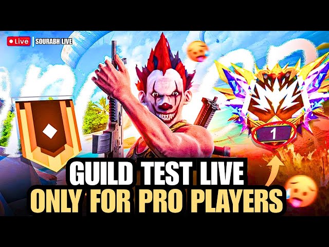 GUILD TEST LIVE 💀ONLY FOR PRO PLAYERS |FREE FIRE LIVE GUILD TEST | FF LIVE GUILD TEST | RIFLER LIVE