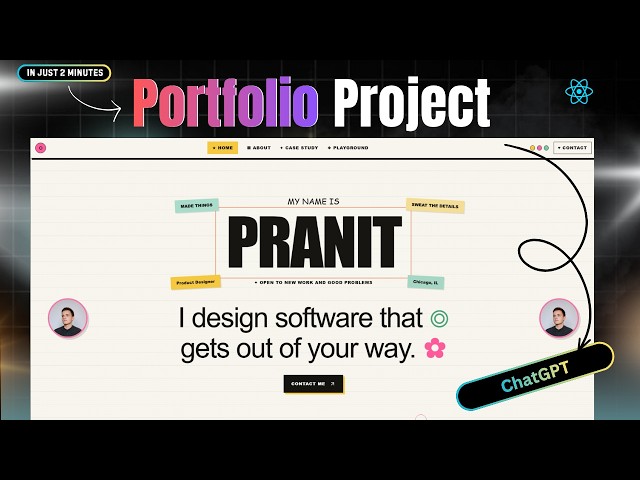 I Built a $1,000 Portfolio Website Using AI 🤯 | ChatGPT + Claude