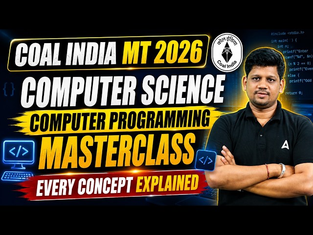 Coal India MT 2026 | Coal India MT Computer Science | Coal India MT Computer Programming |Mayank Sir