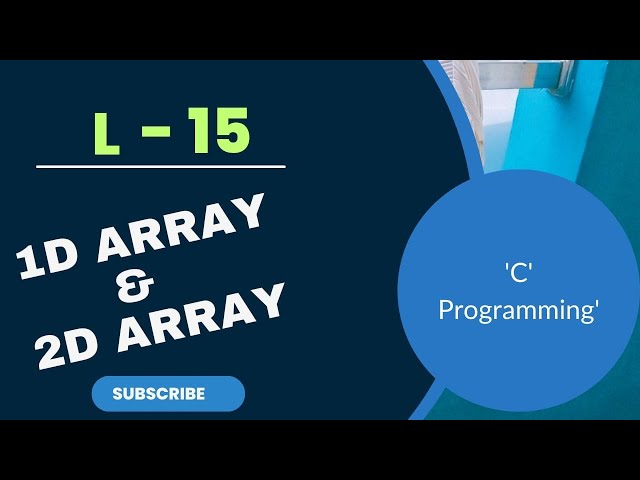 🛑1D and 2D Array in C programming 🛑