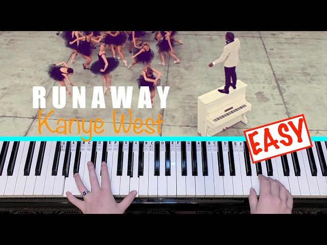 RUNAWAY - Kanye West Piano Tutorial [EASY]