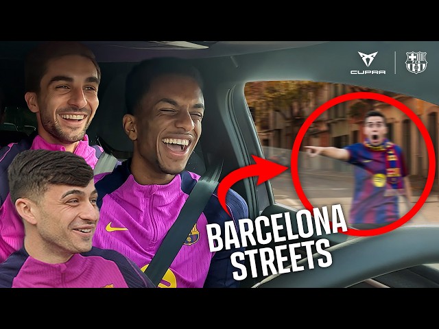 Los jugadores del Barça conducen el CUPRA Raval por las calles de Barcelona 🔥