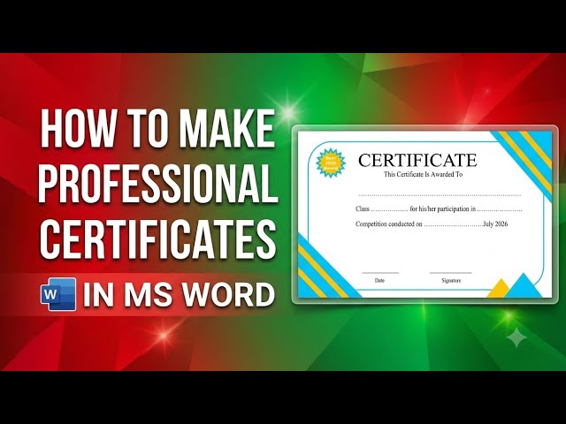 How To Make a Certificate Design In Ms Word || Ms Word Certificate Design. Nirob official 2.0