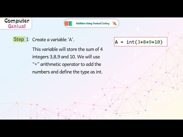 𝐀𝐝𝐝𝐢𝐭𝐢𝐨𝐧 𝐔𝐬𝐢𝐧𝐠 𝐓𝐞𝐱𝐭𝐮𝐚𝐥 𝐂𝐨𝐝𝐢𝐧𝐠|𝐂𝐡 𝟏𝟏|𝐂𝐨𝐦𝐩𝐮𝐭𝐞𝐫 𝐆𝐞𝐧𝐢𝐮𝐬 𝐕𝟐.𝟏|𝐂𝐥𝐚𝐬𝐬 𝟎𝟕