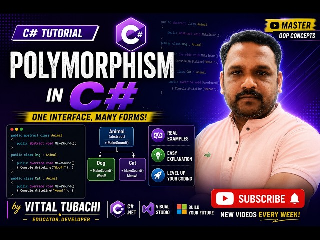 Polymorphism in C# Explained with Real-Time Examples | Method Overriding & Overloading | OOP in C#