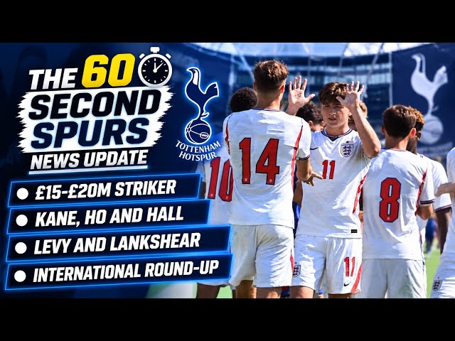 THE 60 SECOND SPURS NEWS UPDATE: £15M Striker, Kane, Ho, Hall, Levy, Lankshear, International Duty