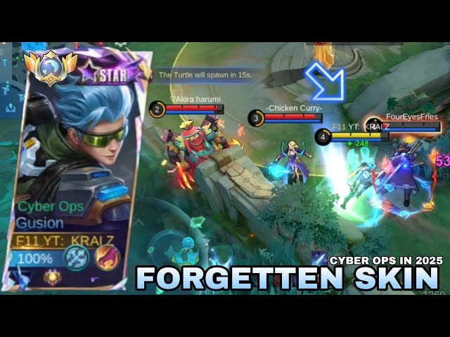 GUSION FORGETTEN SKIN BY PLAYERS | SOLO IMMORTAL GAMEPLAY  | CYBER OPS IN 2025 